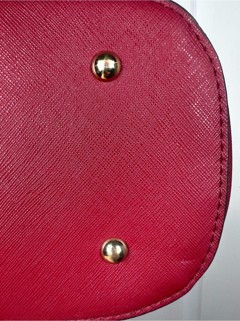 Anne Klein Satchel Vegan Leather Gold Tone Lion Logo Wine Red Color - Picture 5 of 10